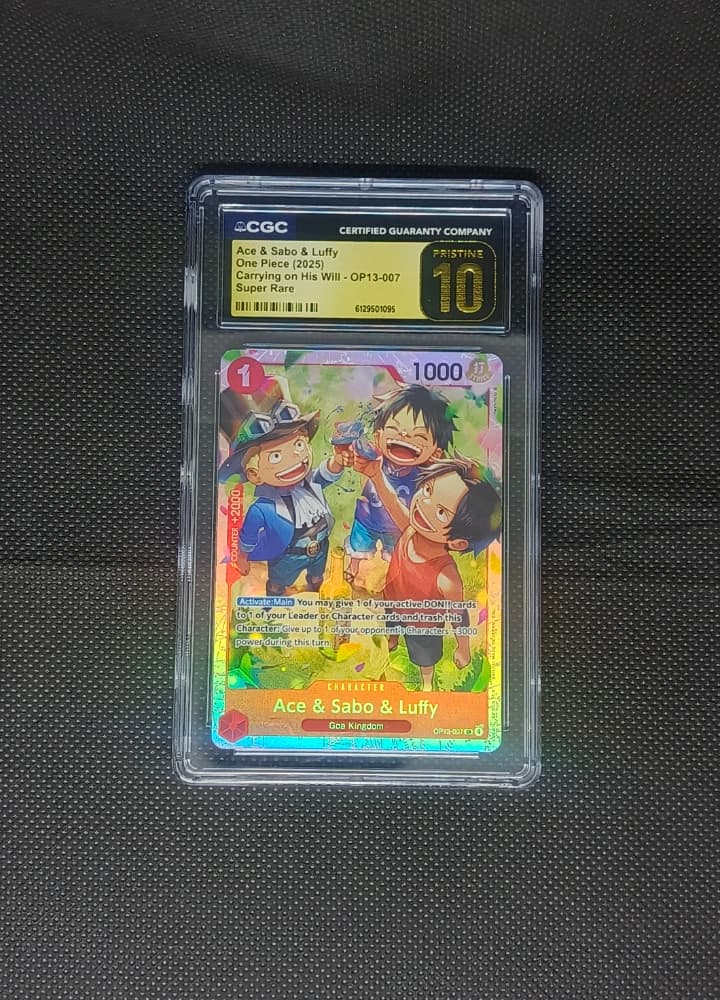 CGC10 Pristine Ace & Sabo & Luffy OP13 7 EN